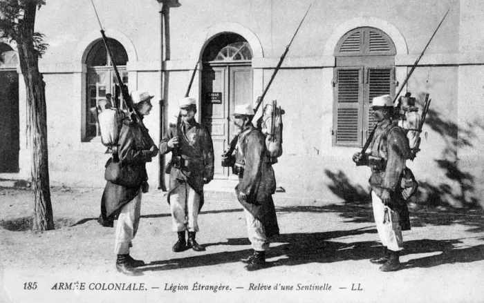Framed Print : The Changing of the Guard, The French Foreign Legion, c1910 Framed Print : The Changing of the Guard, The French Foreign Legion, c1910