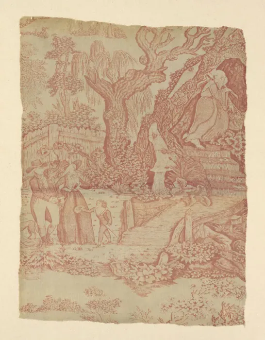 Framed Print : Changing Seasons (Furnishing Fabric), England, 1789 / 90. Creator: Unknown Framed Print : Changing Seasons (Furnishing Fabric), England, 1789 / 90. Creator: Unknown