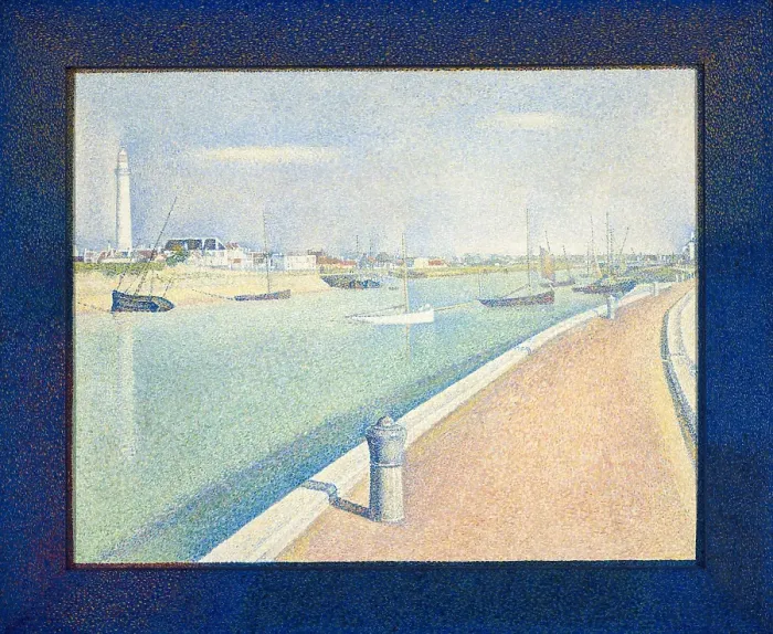 Framed Print : The Channel of Gravelines, Petit Fort Philippe, 1890. Creator: Georges-Pierre Seurat Framed Print : The Channel of Gravelines, Petit Fort Philippe, 1890. Creator: Georges-Pierre Seurat