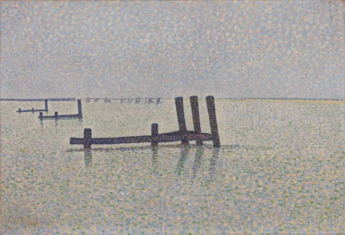 Framed Print : The Channel at Nieuwpoort, c. 1889. Artist: Finch, Alfred William (1854-1930) Framed Print : The Channel at Nieuwpoort, c. 1889. Artist: Finch, Alfred William (1854-1930)