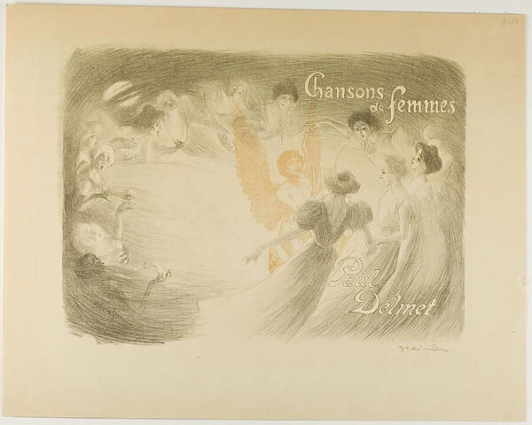 Chansons de femmes, cover for a book by Paul Delmet, 1897
