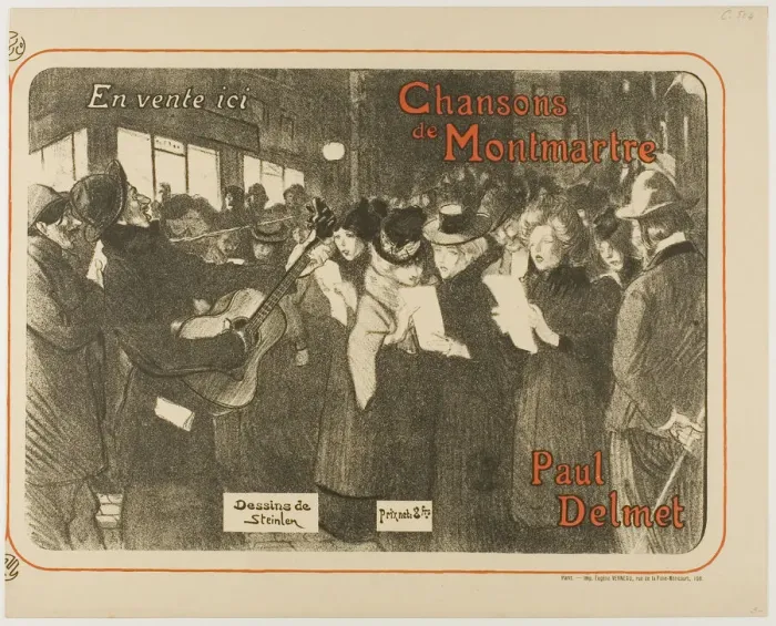 Framed Print : Chansons de Montmartre, 1899. Creator: Theophile Alexandre Steinlen Framed Print : Chansons de Montmartre, 1899. Creator: Theophile Alexandre Steinlen