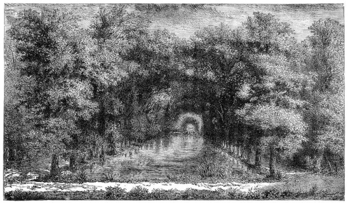 Framed Print : Chantilly Park, Paris, France, (1885) Framed Print : Chantilly Park, Paris, France, (1885)