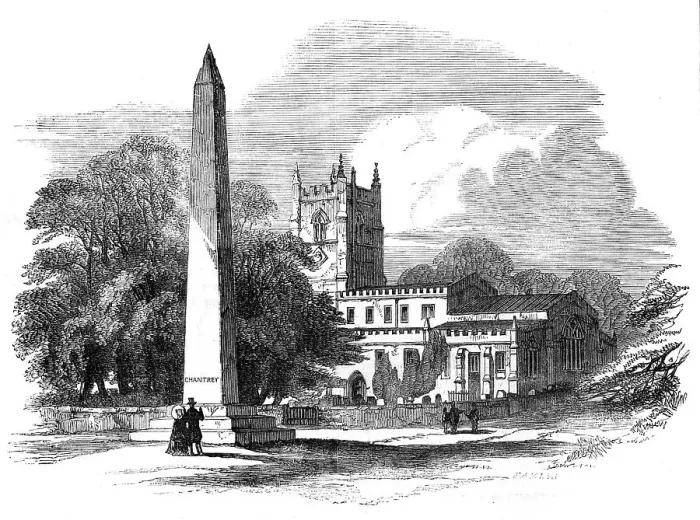 Framed Print : The Chantrey Memorial, Norton, near Sheffield, 1854. Creator: Unknown Framed Print : The Chantrey Memorial, Norton, near Sheffield, 1854. Creator: Unknown
