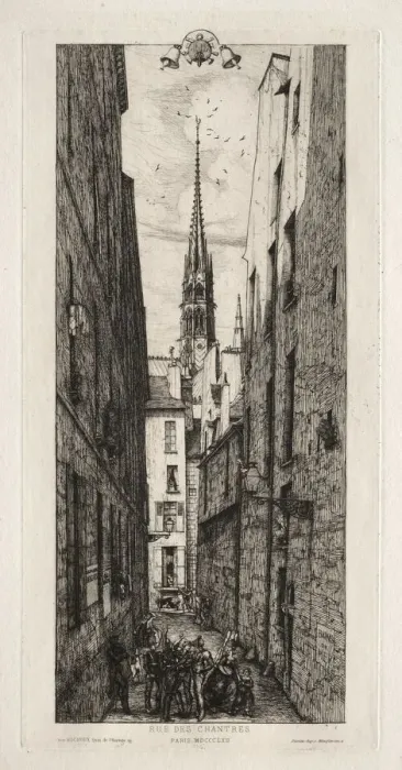 Framed Print : Chantrey Street, Paris, 1862. Creator: Charles Meryon (French, 1821-1868) Framed Print : Chantrey Street, Paris, 1862. Creator: Charles Meryon (French, 1821-1868)