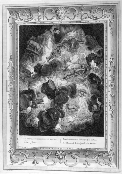 Framed Print : The Chaos, 1733. Artist: Bernard Picart Framed Print : The Chaos, 1733. Artist: Bernard Picart