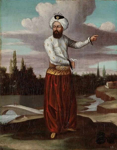 A Chaous, a Courier to the Sultan, 1700-1737. Creator: Workshop of Jean Baptiste Vanmour