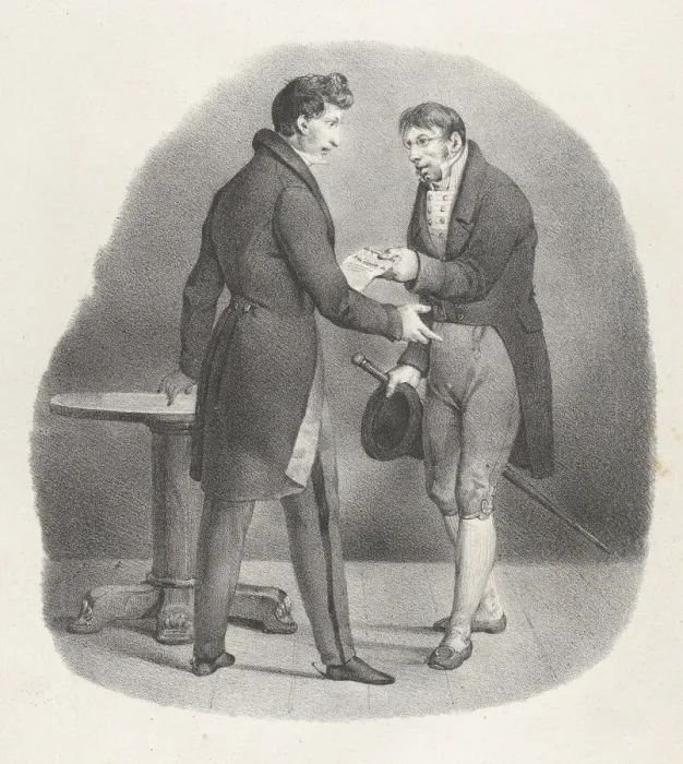 Framed Print : Chap. XII: Je le savais (I thought as much), 1824. Creator: Victor Adam Framed Print : Chap. XII: Je le savais (I thought as much), 1824. Creator: Victor Adam