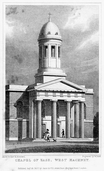Chapel of ease, West Hackney, London, 1827. Artist: W Bond