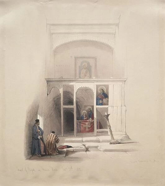 Chapel of Elijah on Mount Horeb, 1839. Creator: David Roberts (British, 1796-1864)