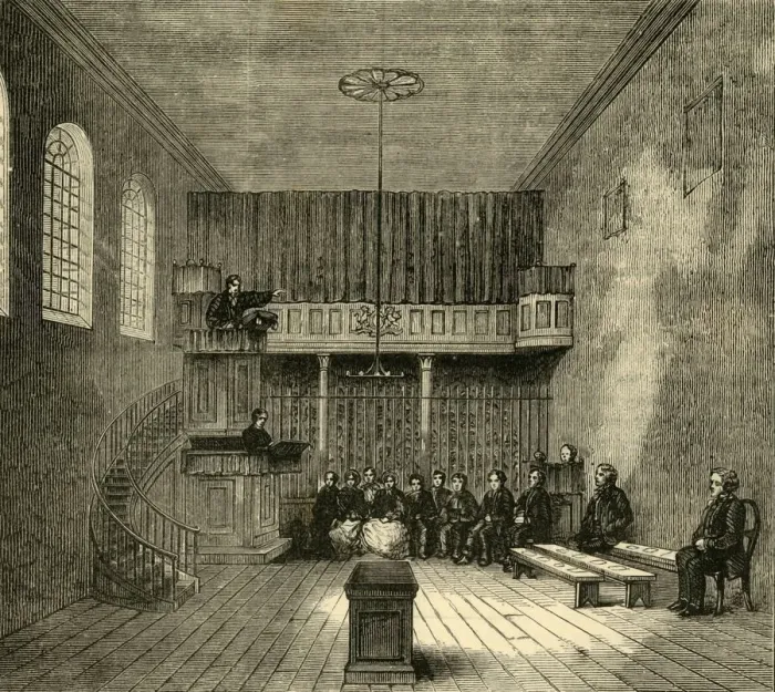 Framed Print : The Chapel in Newgate, c1872. Creator: Unknown Framed Print : The Chapel in Newgate, c1872. Creator: Unknown