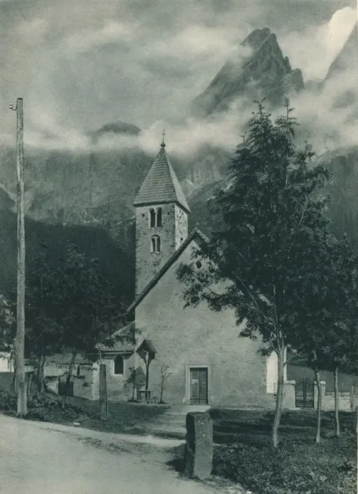 Framed Print : Chapel and Pala Group, San Martino di Castrozza, Dolomites, Italy, 1927. Artist: Eugen Poppel Framed Print : Chapel and Pala Group, San Martino di Castrozza, Dolomites, Italy, 1927. Artist: Eugen Poppel
