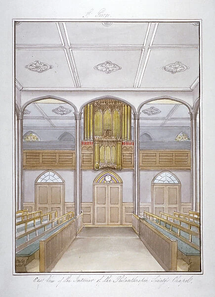 The chapel in the Philanthropic Society Institution on London Road, Southwark, London, 1825