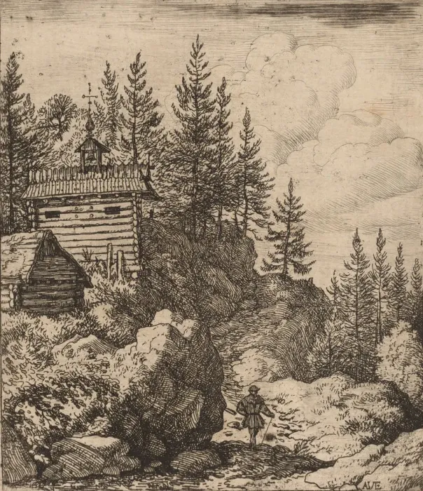 Framed Print : Chapel, probably c. 1645 / 1656. Creator: Allart van Everdingen Framed Print : Chapel, probably c. 1645 / 1656. Creator: Allart van Everdingen