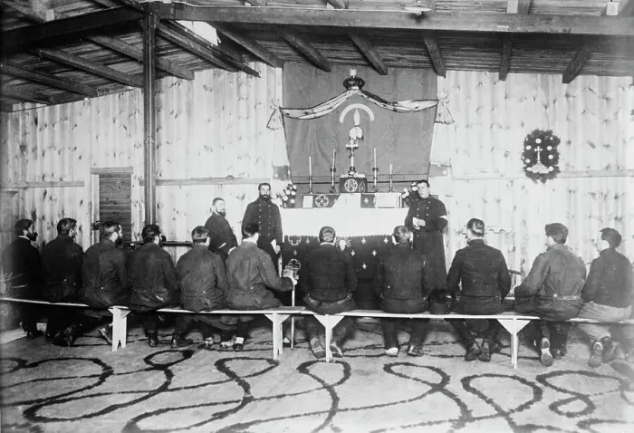 Framed Print : Chapel of Russian prisoners, Zossen, 1915. Creator: Bain News Service Framed Print : Chapel of Russian prisoners, Zossen, 1915. Creator: Bain News Service