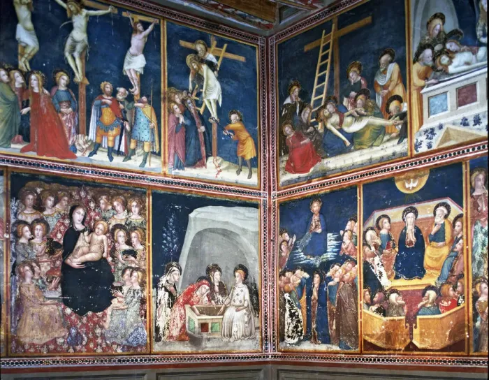 Framed Print : Chapel of Saint Michael or day cell, oil by Ferrer Bassa, 1346, in the Monastery of Pedralbes Framed Print : Chapel of Saint Michael or day cell, oil by Ferrer Bassa, 1346, in the Monastery of Pedralbes
