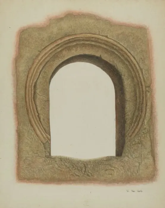Framed Print : Chapel Window, c. 1939. Creator: Vera Van Voris Framed Print : Chapel Window, c. 1939. Creator: Vera Van Voris