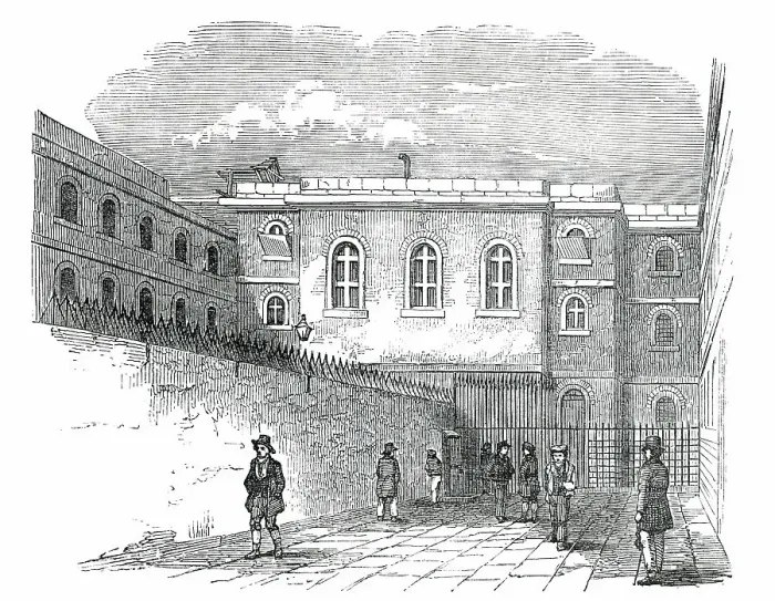 Framed Print : The Chapel-Yard, Newgate Prison, 1850. Creator: Unknown Framed Print : The Chapel-Yard, Newgate Prison, 1850. Creator: Unknown