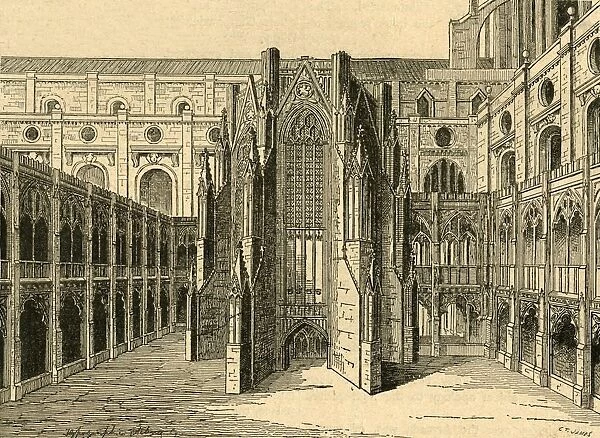 The Chapter House of Old St. Pauls, from a view by Hollar, (1897). Creator: Unknown