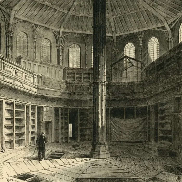 Framed Print : The Chapter House Previous to its Restoration, (1881). Creator: Unknown Framed Print : The Chapter House Previous to its Restoration, (1881). Creator: Unknown
