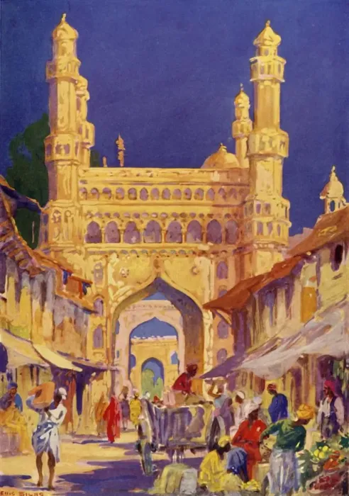 Framed Print : At the Char Minar in Hyderabad, c1948. Creator: Unknown Framed Print : At the Char Minar in Hyderabad, c1948. Creator: Unknown