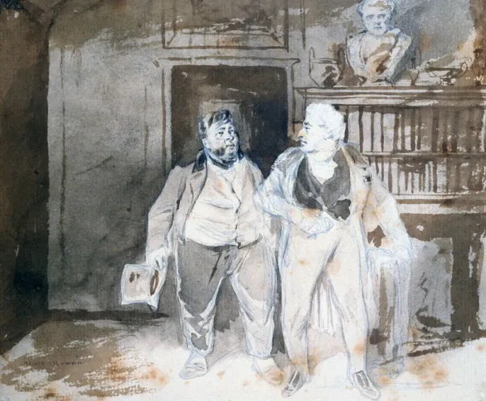 Framed Print : Two Characters, c1825-1877. Artist: Henry Bonaventure Monnier