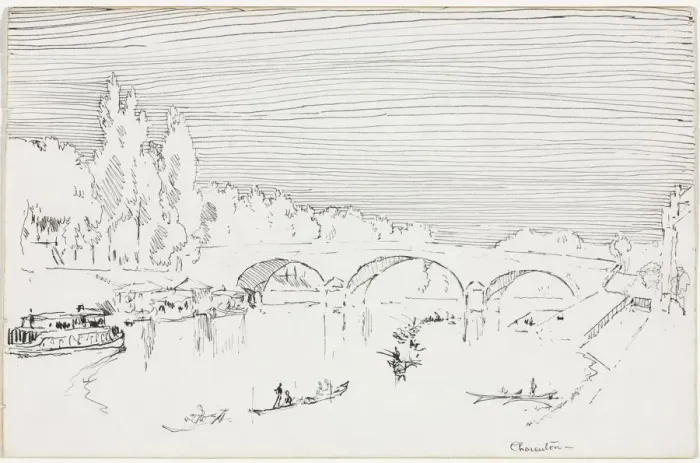 Framed Print : Charenton-le-Pont, ca. 1893. Creator: Joseph Pennell (American, 1857-1926) Framed Print : Charenton-le-Pont, ca. 1893. Creator: Joseph Pennell (American, 1857-1926)