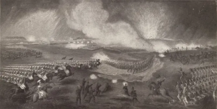 Framed Print : Charge of the British Troops on the Road to Windlesham, April 24, 1854, 1854 (1909) Framed Print : Charge of the British Troops on the Road to Windlesham, April 24, 1854, 1854 (1909)