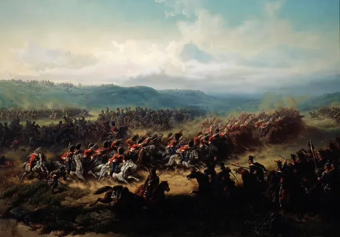 Framed Print : Charge of the English Light Brigade at the Battle of Balaclava on 25 October 1854, 19th century. Artist: Friedrich Kaiser Framed Print : Charge of the English Light Brigade at the Battle of Balaclava on 25 October 1854, 19th century. Artist: Friedrich Kaiser
