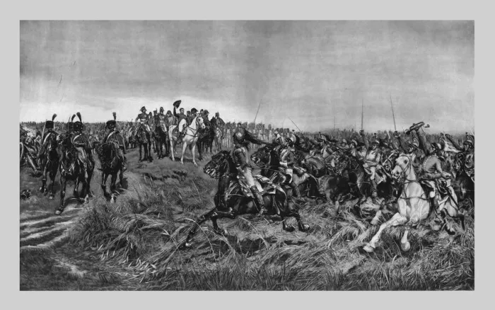 Framed Print : Charge of the French Cuirassiers, (late 19th century). Creator: Unknown Framed Print : Charge of the French Cuirassiers, (late 19th century). Creator: Unknown
