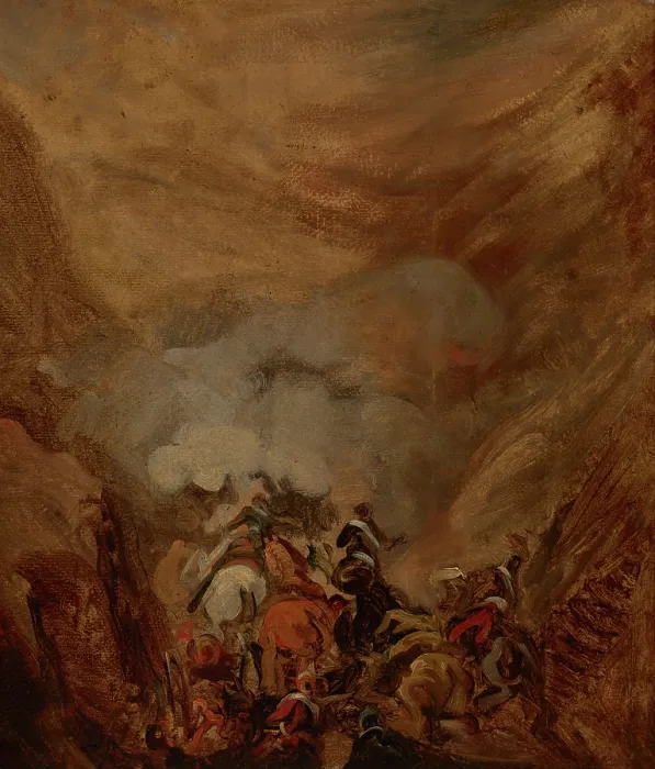 Framed Print : Charge in the Gorge of Somosierra, c1837. Creator: Piotr Michalowski Framed Print : Charge in the Gorge of Somosierra, c1837. Creator: Piotr Michalowski