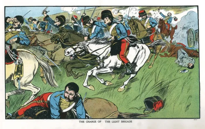Framed Print : Charge of the Light Brigade at Balaclava, Crimean War, 25 October, 1854 (early 20th century) Framed Print : Charge of the Light Brigade at Balaclava, Crimean War, 25 October, 1854 (early 20th century)