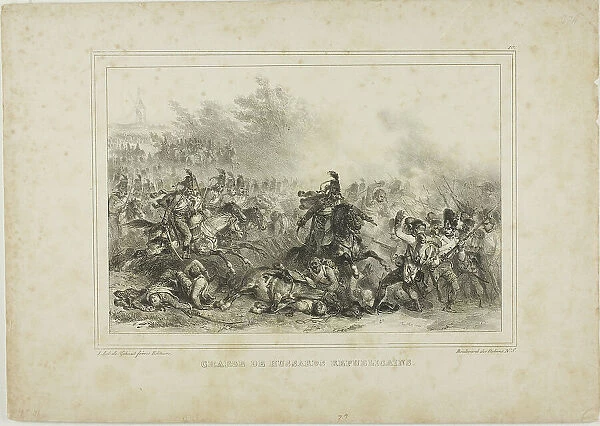 Charge of the Republican Hussards, 1832–33. Creator: Auguste Raffet