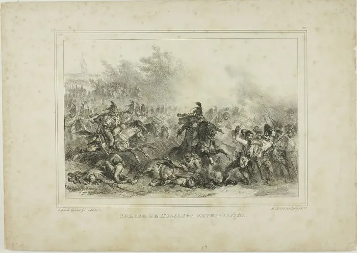 Framed Print : Charge of the Republican Hussards, 1832–33. Creator: Auguste Raffet Framed Print : Charge of the Republican Hussards, 1832–33. Creator: Auguste Raffet