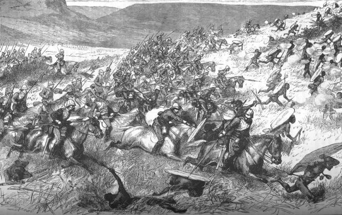 Framed Print : Charge of the Seventeenth Lancers at Ulundi, 1879, (c1880) Framed Print : Charge of the Seventeenth Lancers at Ulundi, 1879, (c1880)