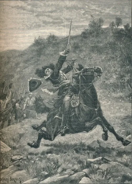 Framed Print : Last charge of Viscount Dundee at the Battle of Killiecrankie, Scotland, 1689 (1905). Artist: Stanley Berkeley Framed Print : Last charge of Viscount Dundee at the Battle of Killiecrankie, Scotland, 1689 (1905). Artist: Stanley Berkeley