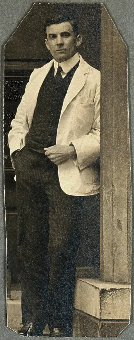 Framed Print : Charing Cross Hospital: full-length portrait of Basil Hood, 1906. Creator: Unknown Framed Print : Charing Cross Hospital: full-length portrait of Basil Hood, 1906. Creator: Unknown