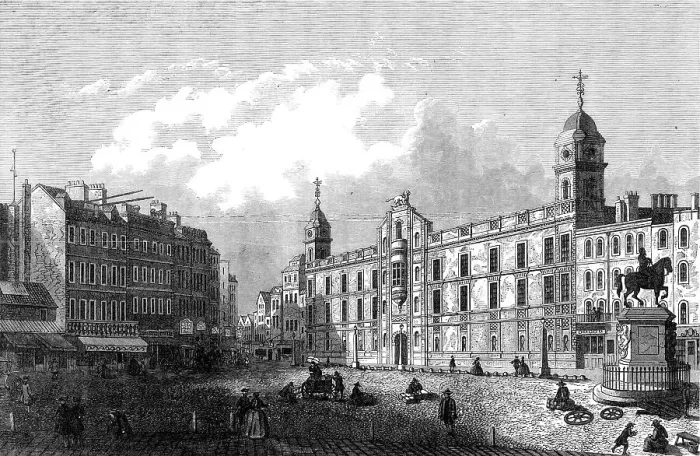 Framed Print : Charing-Cross, from a picture by Canaletto, 1864. Creator: Unknown. Charing-Cross, from a picture by Canaletto, 1864. Creator: Unknown Framed Print : Charing-Cross, from a picture by Canaletto, 1864. Creator: Unknown. Charing-Cross, from a picture by Canaletto, 1864. Creator: Unknown