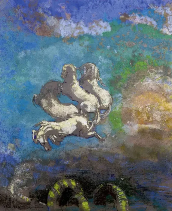 Framed Print : The Chariot of Apollo. Artist: Redon, Odilon (1840-1916) Framed Print : The Chariot of Apollo. Artist: Redon, Odilon (1840-1916)