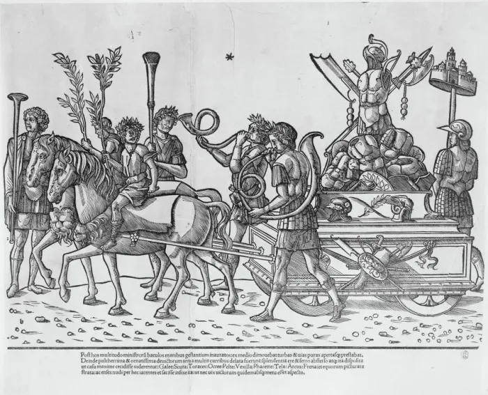Framed Print : Chariot with trophies of war, from The Triumph of Caesar, 1504. Creator: Jacob von Strassburg Framed Print : Chariot with trophies of war, from The Triumph of Caesar, 1504. Creator: Jacob von Strassburg