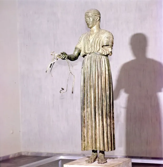 Framed Print : The Charioteer Bronze, Delphi, Greece, c475BC-470 BC