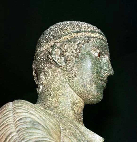 Detail of the Charioteer of Delphi, 5th century BC