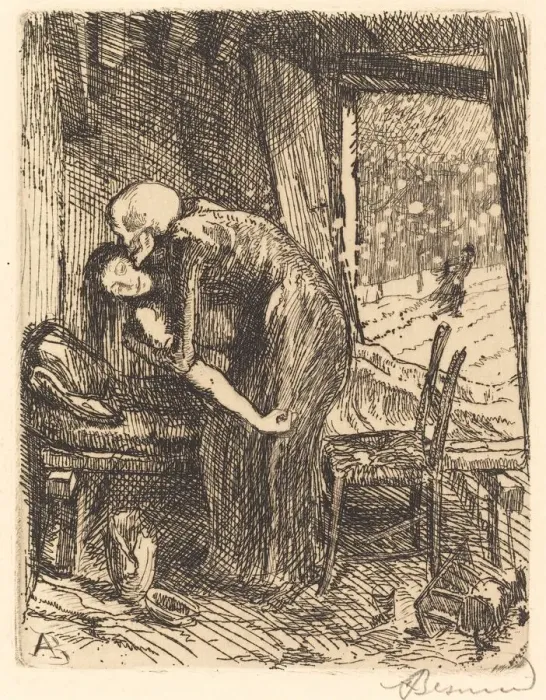 Framed Print : Charitable, 1900. Creator: Paul Albert Besnard Framed Print : Charitable, 1900. Creator: Paul Albert Besnard