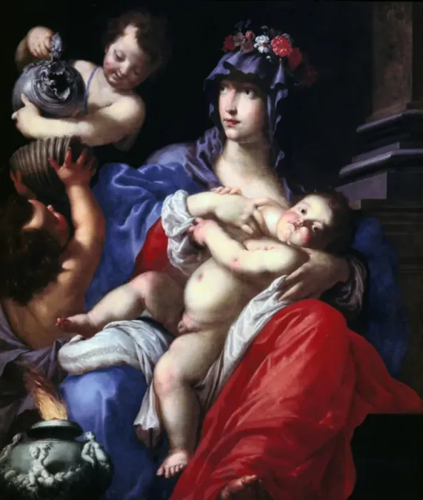 Framed Print : Charity, 17th century. Artist: Cesare Dandini Framed Print : Charity, 17th century. Artist: Cesare Dandini