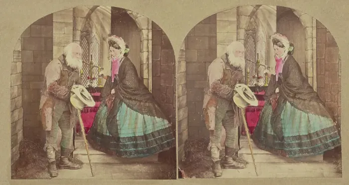Framed Print : Charity. about 1860. Creator: Paul Emile Chappuis Framed Print : Charity. about 1860. Creator: Paul Emile Chappuis