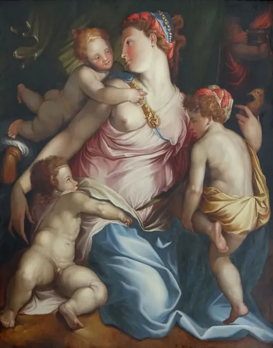 Framed Print : The Charity, c. 1550