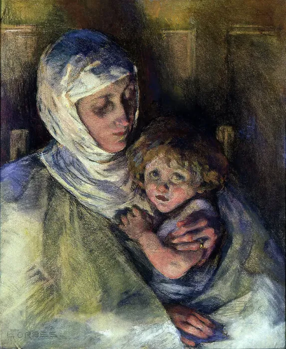 Framed Print : Charity, c1900. Creator: Elizabeth Adela Forbes Framed Print : Charity, c1900. Creator: Elizabeth Adela Forbes