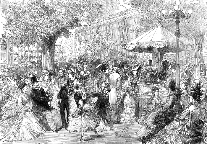 Framed Print : A charity fete in the Champs Elysees, 1874. Creator: Unknown Framed Print : A charity fete in the Champs Elysees, 1874. Creator: Unknown