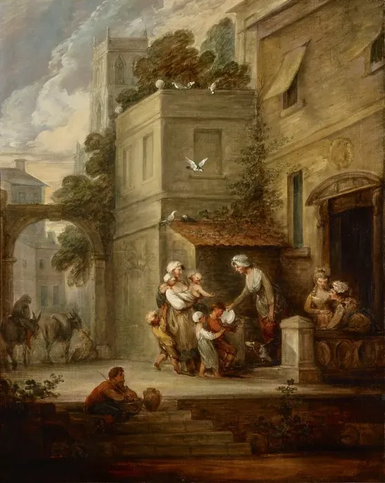 Framed Print : Charity Relieving Distress, about 1784. Creator: Gainsborough Dupont Framed Print : Charity Relieving Distress, about 1784. Creator: Gainsborough Dupont
