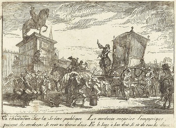 The Charlatan (Le charlatan), c. 1760. Creator: Gabriel de Saint-Aubin